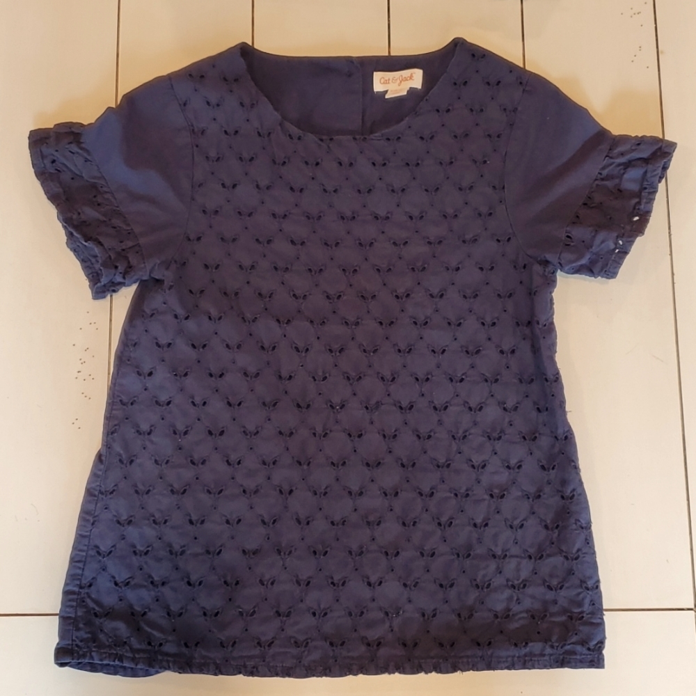 Cat and Jack Eyelet Top